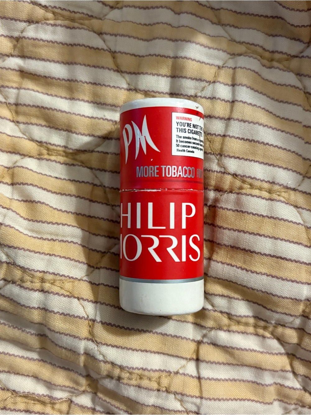 Vintage Philip Morris Pocket Tobacco Paper Container Lid Match Striker Base
